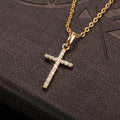 Fashion Female Cross Pendants Dropshipping Gold Black Color Crystal Jesus Cross Pendant Necklace Jewelry for Men/Women Wholesale