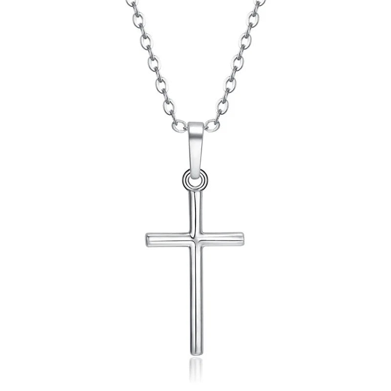 Fashion Female Cross Pendants Dropshipping Gold Black Color Crystal Jesus Cross Pendant Necklace Jewelry for Men/Women Wholesale